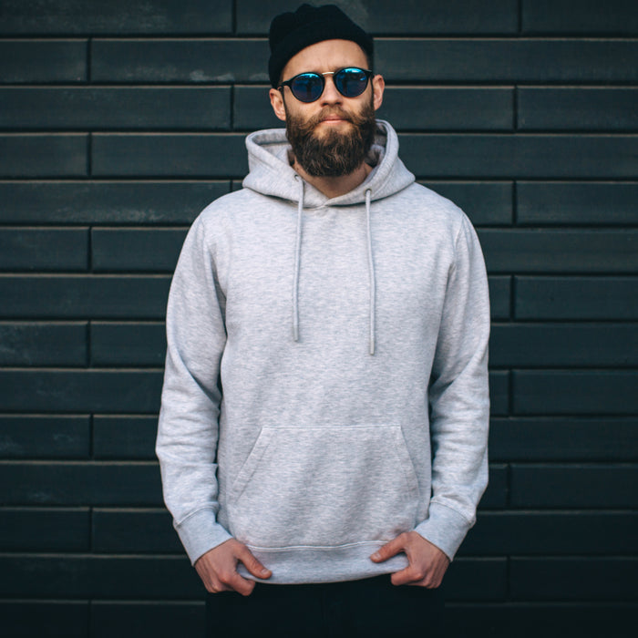Men’s Classic Heather Gray Pullover Hoodie