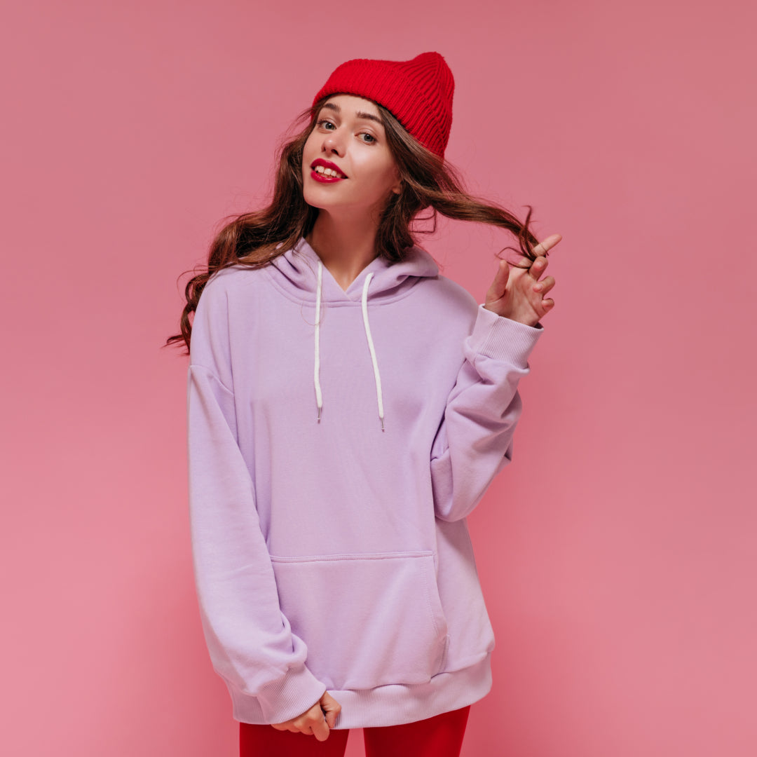 Women's Oversized Lilac Hoodie